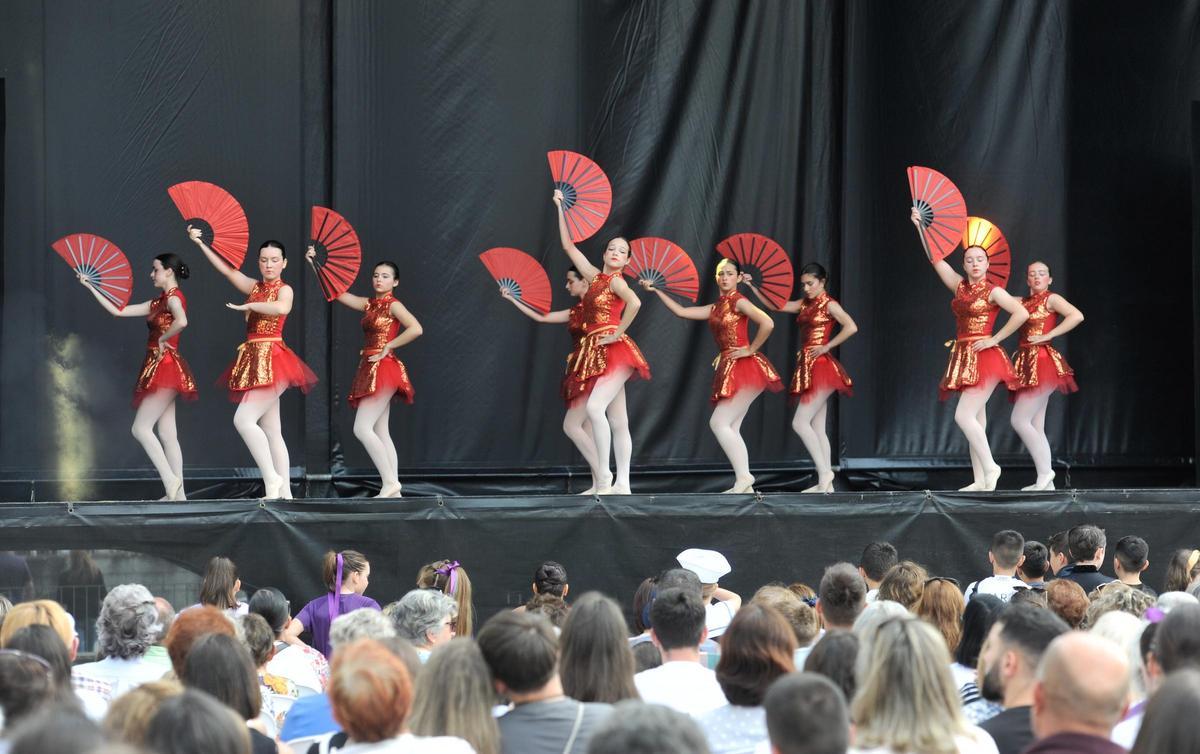 Una de las actuaciones de Sondodance en la exhibición de las fiestas del año pasado.