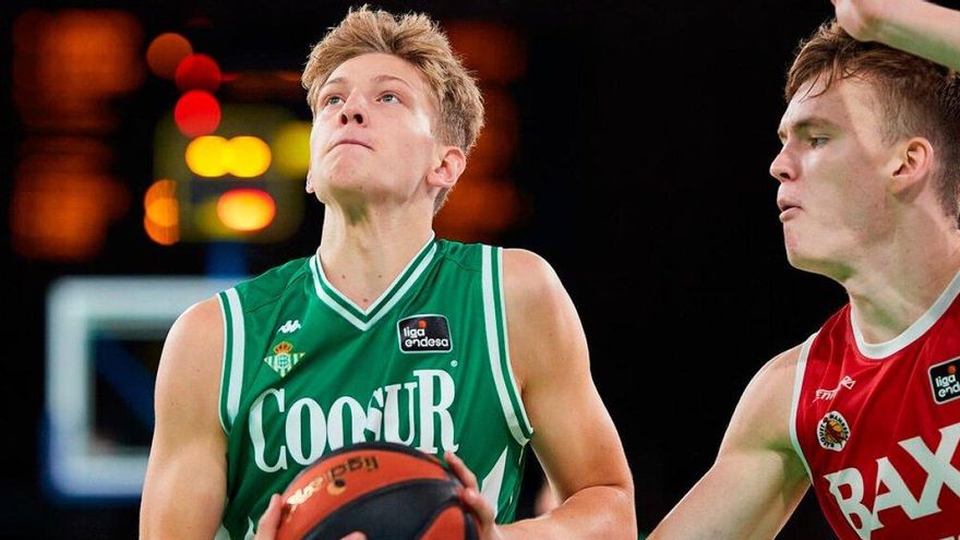 Luis García, jugando con el Betis en la Liga Endesa.