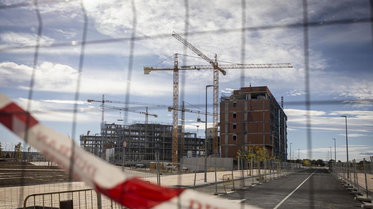 Una de las nuevas promociones de vivienda en el barrio de Arcosur de Zaragoza.