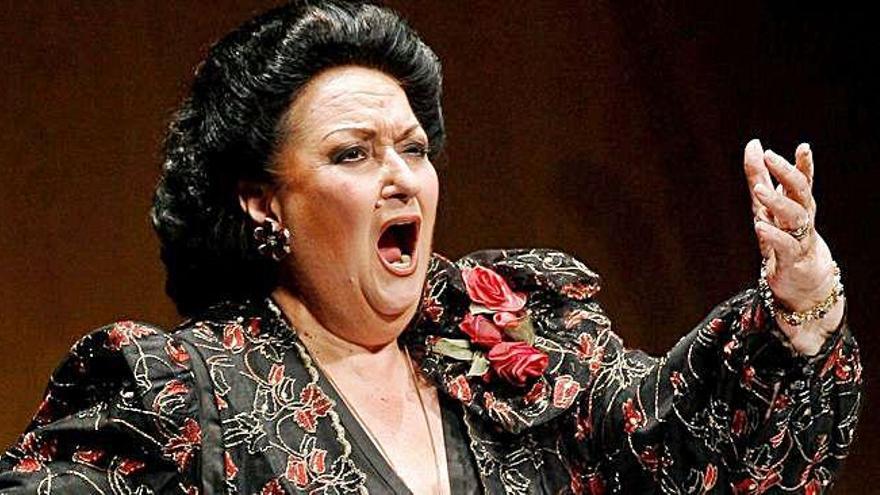 La soprano Montserrat Caballé durante una actuación.