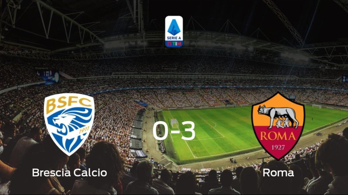 Tres puntos para el casillero de la AS Roma tras golear al Brescia Calcio (0-3)