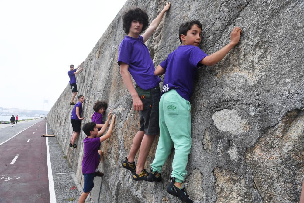 Entrenamiento de escalada de la Escuela de la Agrupación de Montañeros Independientes