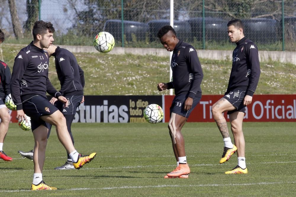 Entrenamiento del Sporting de Gijón