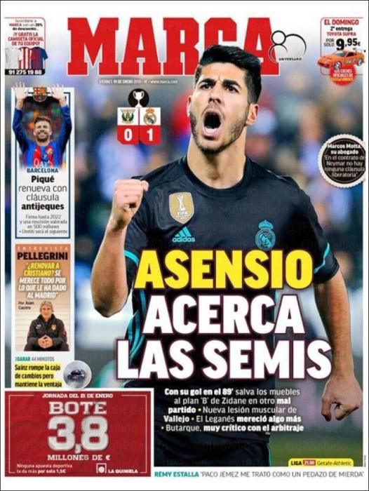 Portadas deportivas del viernes 19 de enero