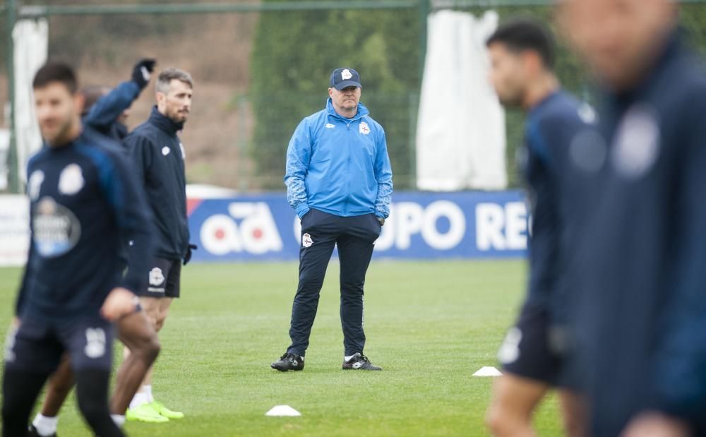 Entrenamiento del Deportivo en Abegondo