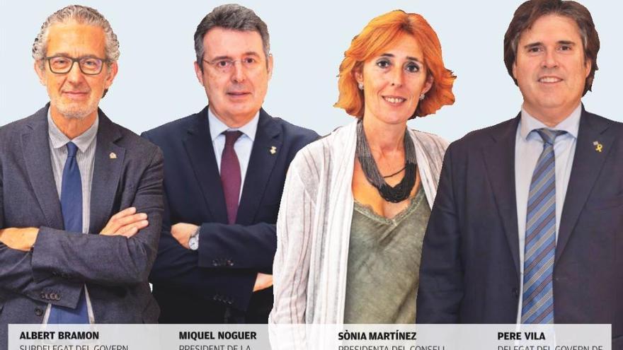 Els quatre representants de les administracions supramunicipals.