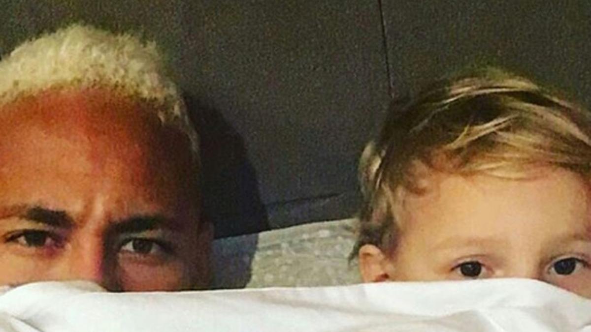 Neymar y su hijo Davi Lucca
