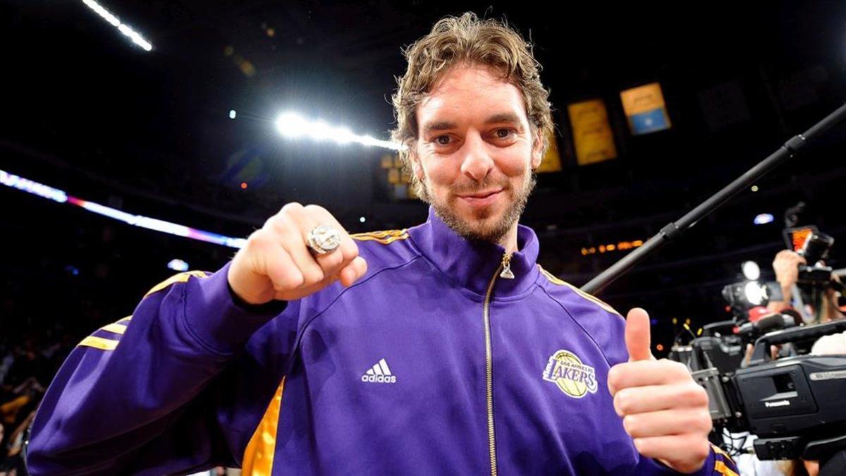 Pau Gasol ganó dos anillos seguidos en los Lakers