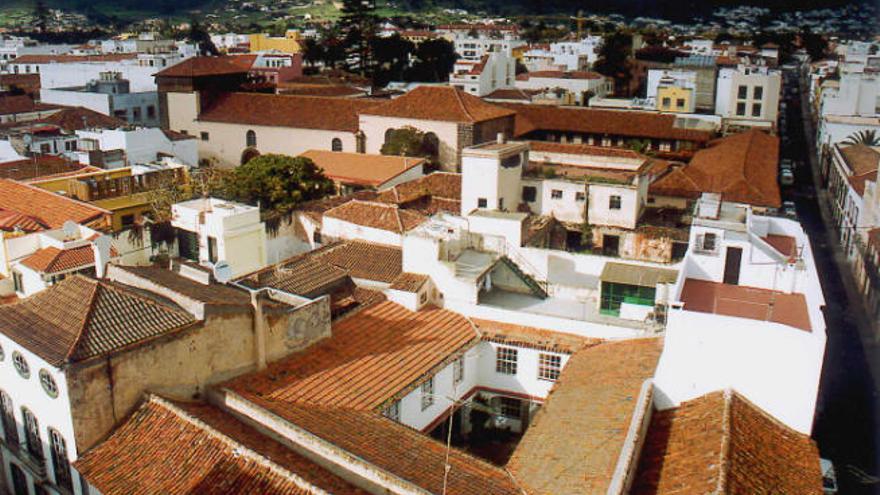 Una imagen aérea del conjunto histórico de La Laguna.