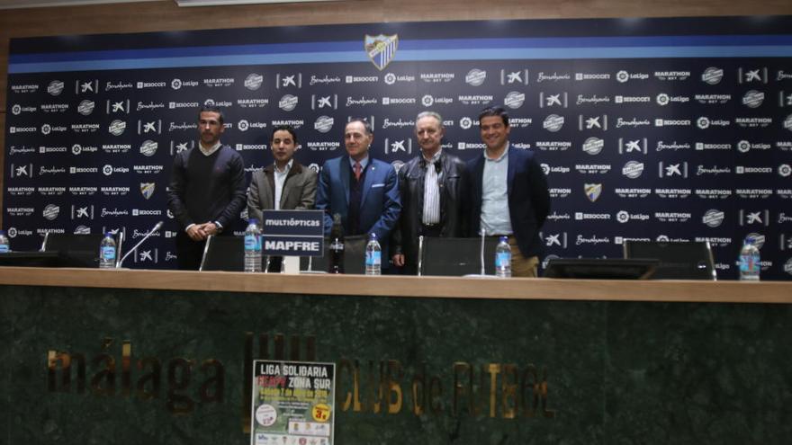 Acto de presentación en La Rosaleda.