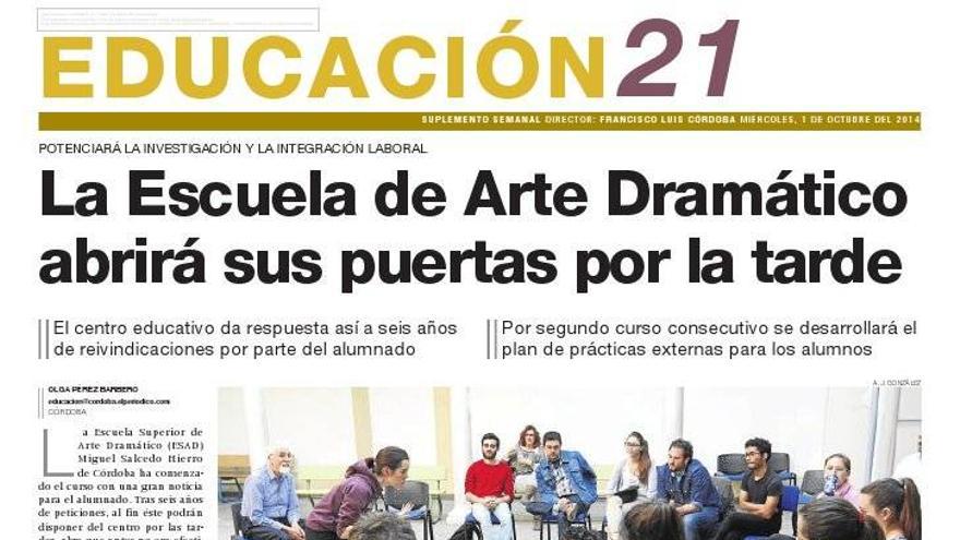 La Escuela de Arte Dramático abrirá sus puertas por la tarde