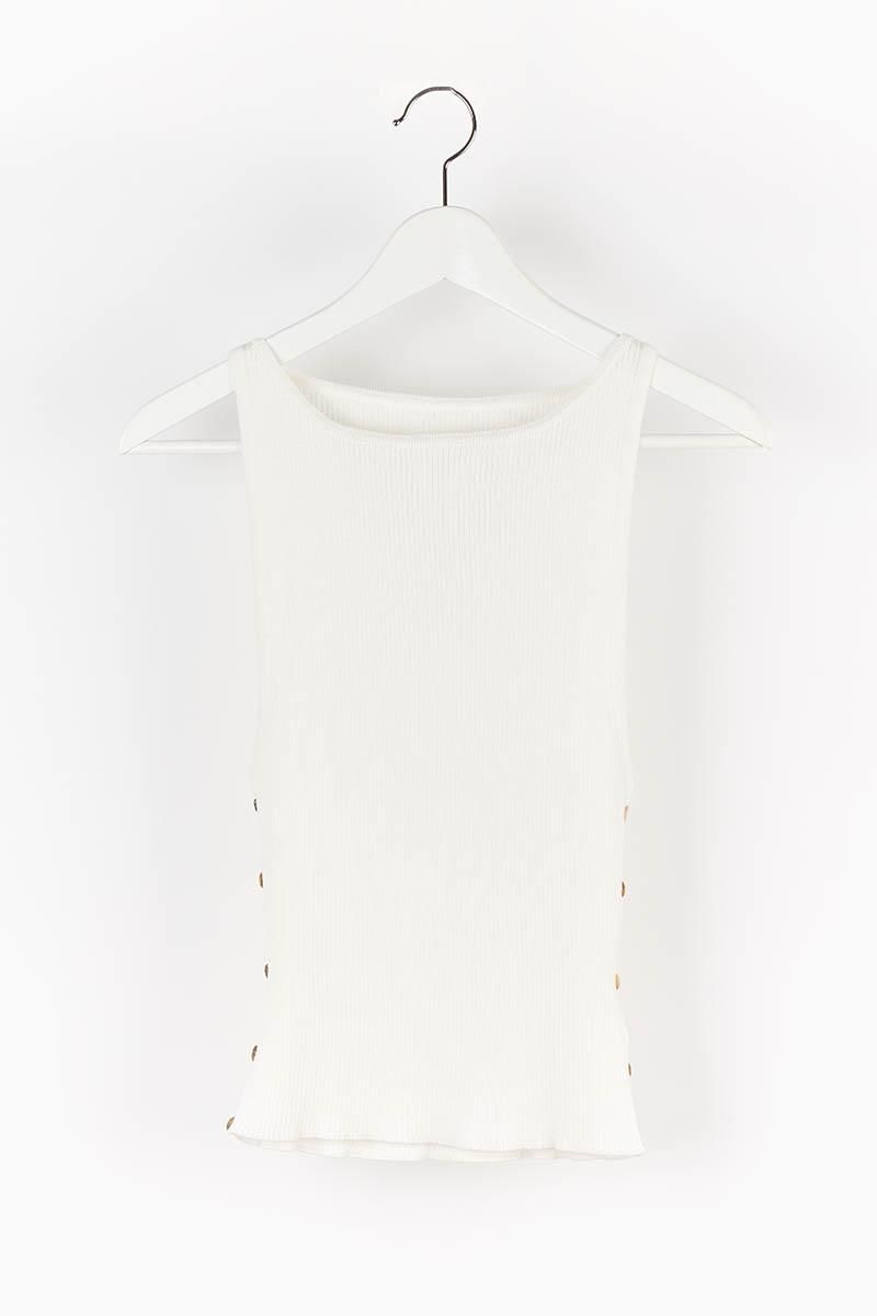 Top blanco de punto de Amlul