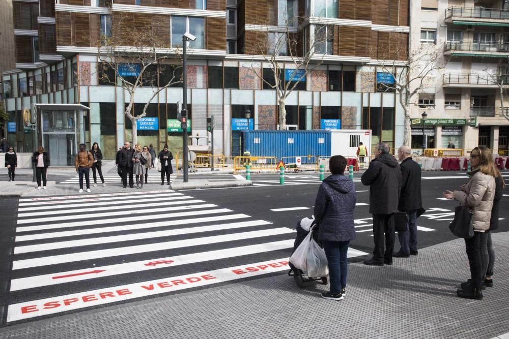 La avenida de Navarro Reverter ya tiene carril bus en ambos extremos de la calzada