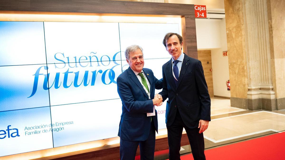 Ramón Alejandro tras su nombramiento como presidente de la Asociación Empresa Familiar de Aragón.