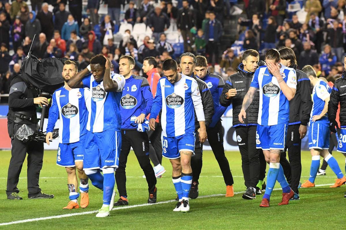Derrota del Deportivo ante el Barcelona en 2018 que certificaba el descenso a Segunda División.