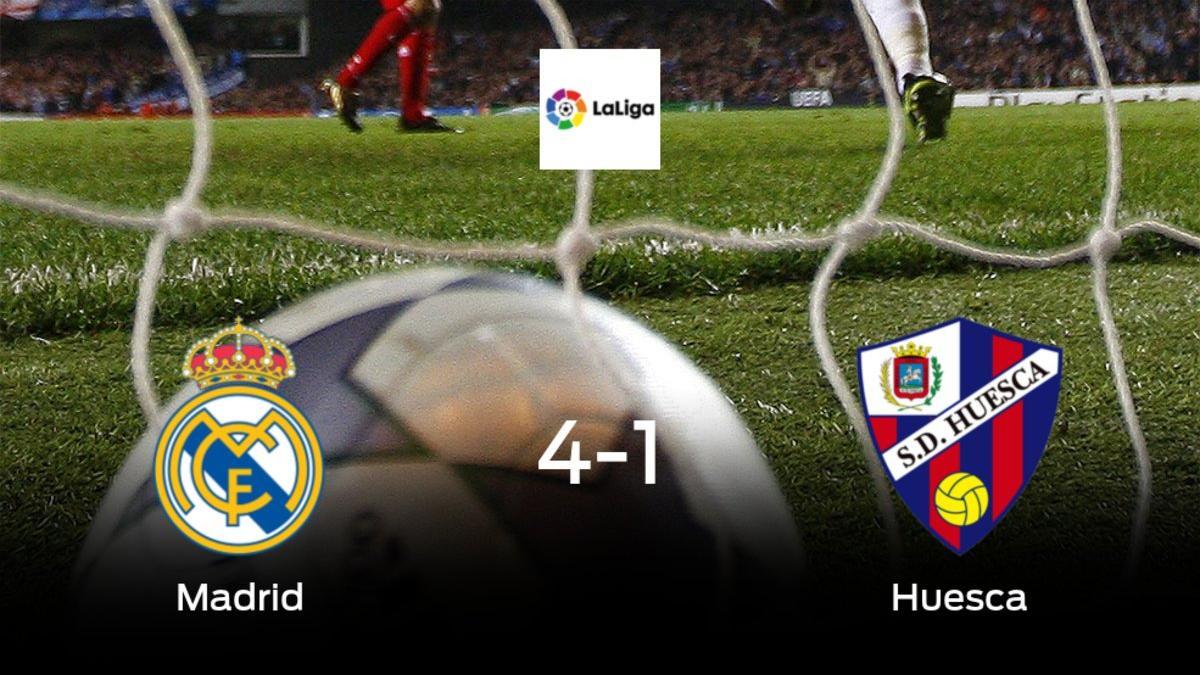 Tres puntos para el casillero del Real Madrid tras pasar por encima al Huesca (4-1)