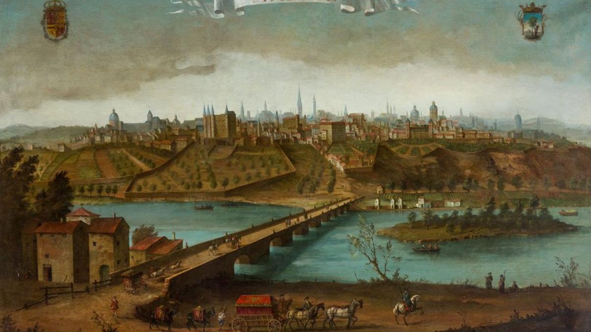 Ilustración del Manzanares en torno al año 1700.