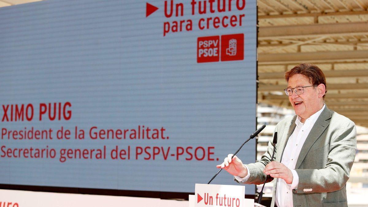 Ximo Puig, en el acto del PSOE en Alicante.