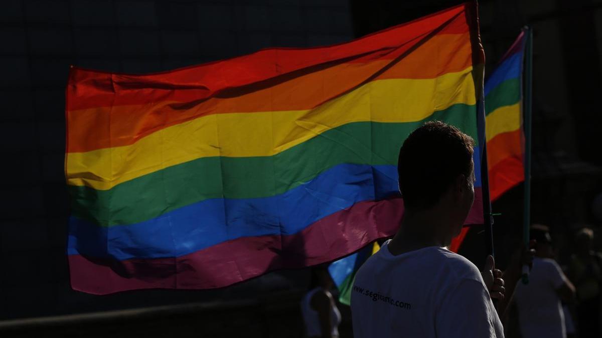 Una imagen de la bandera arcoíris.