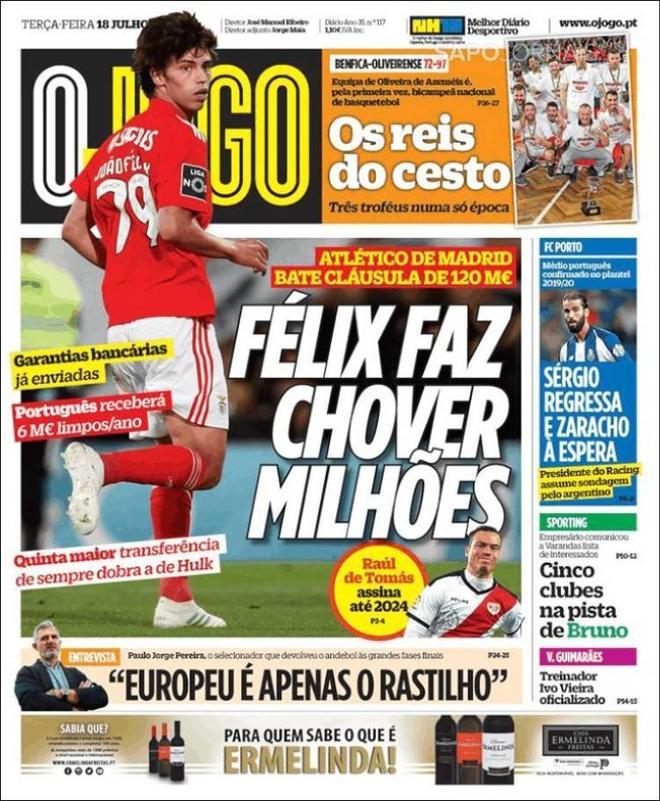 Portada de O Jogo del 18 de junio