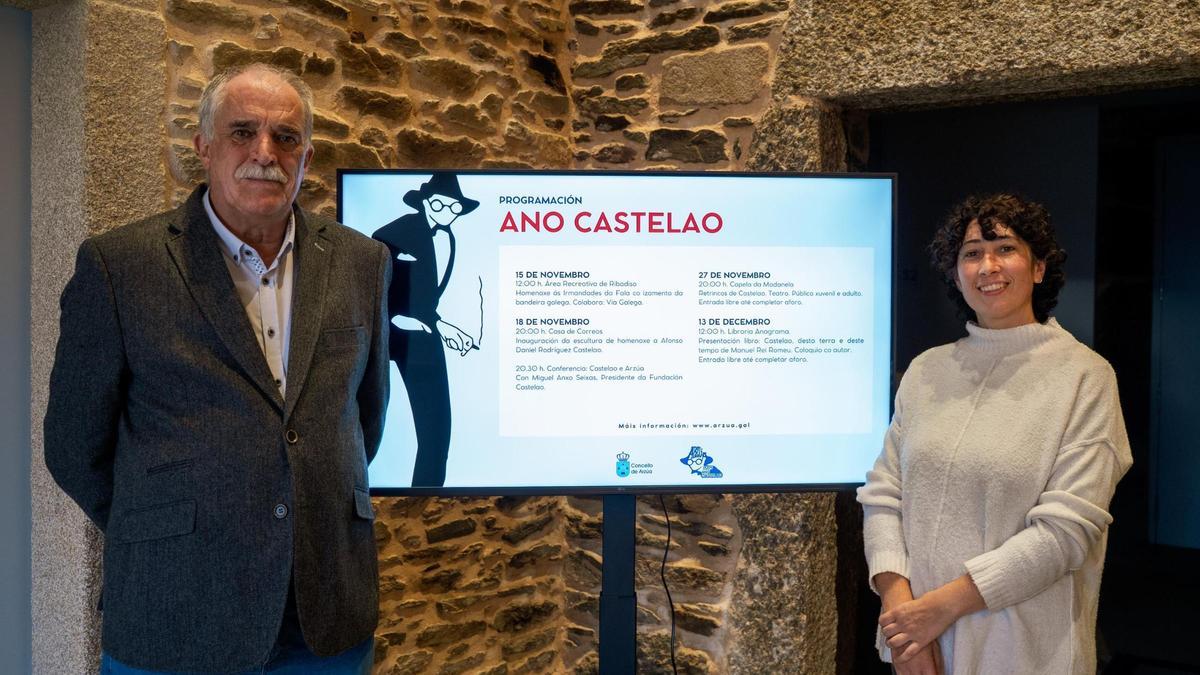 Xoán Xesús Carril e Lucía López, na presentación da programación.