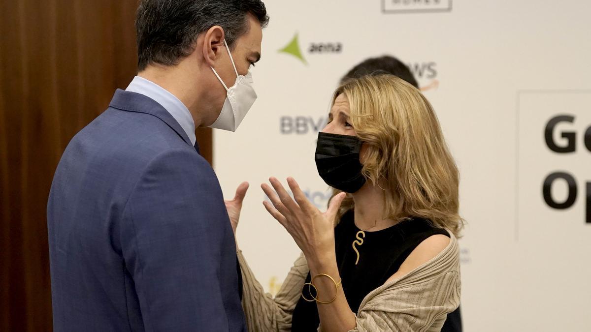 Pedro Sánchez y Yolanda Díaz.