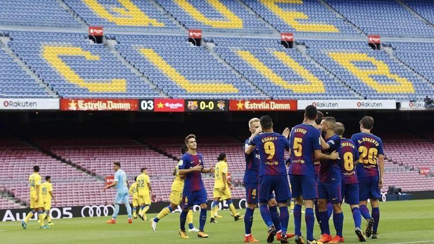 El Barcelona suma el pleno al siete bajo el silencio del Camp Nou (3-0)