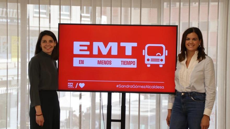 La vicealcaldesa Sandra Gómez y la concejala María Pérez presentan el Plan EMT (En Menos Tiempo)