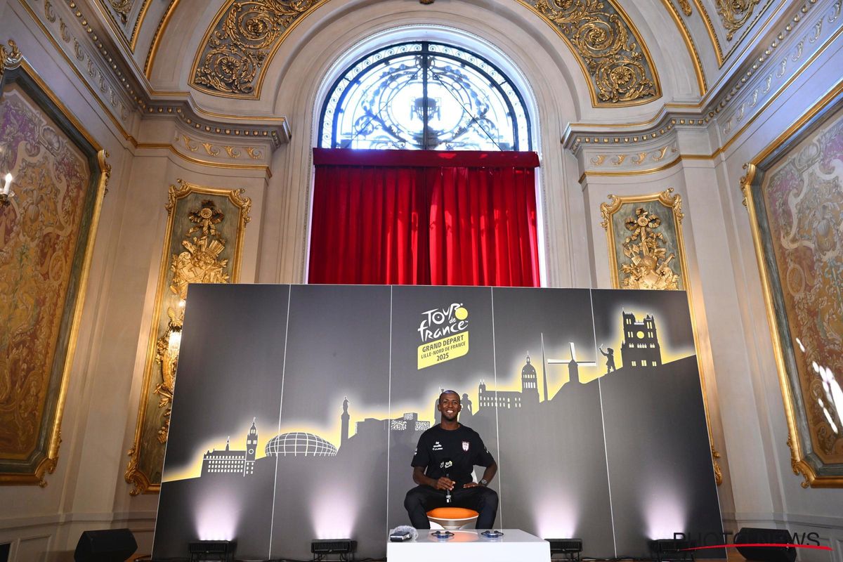 Biniam Girmay, en la Ópera de Lille.