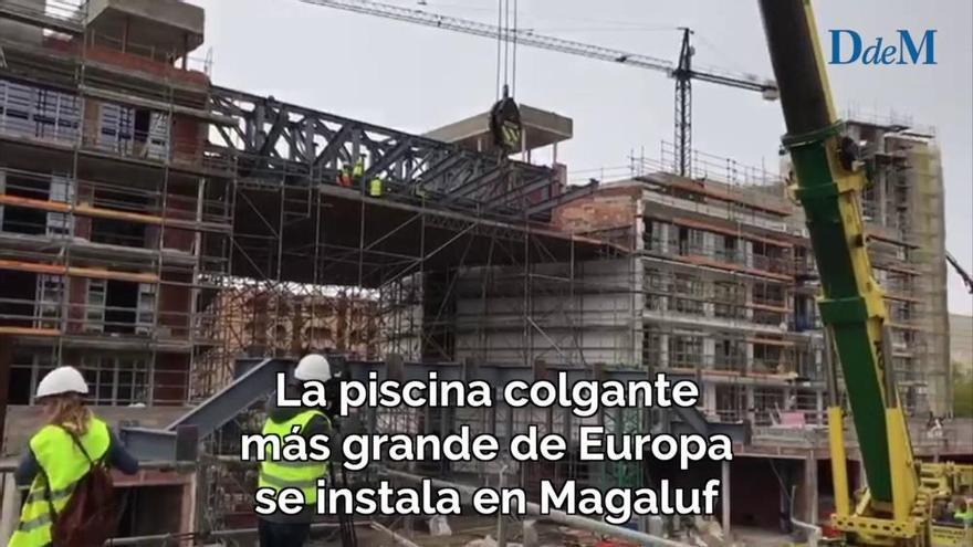La mayor piscina colgante de Europa se instala en Magaluf
