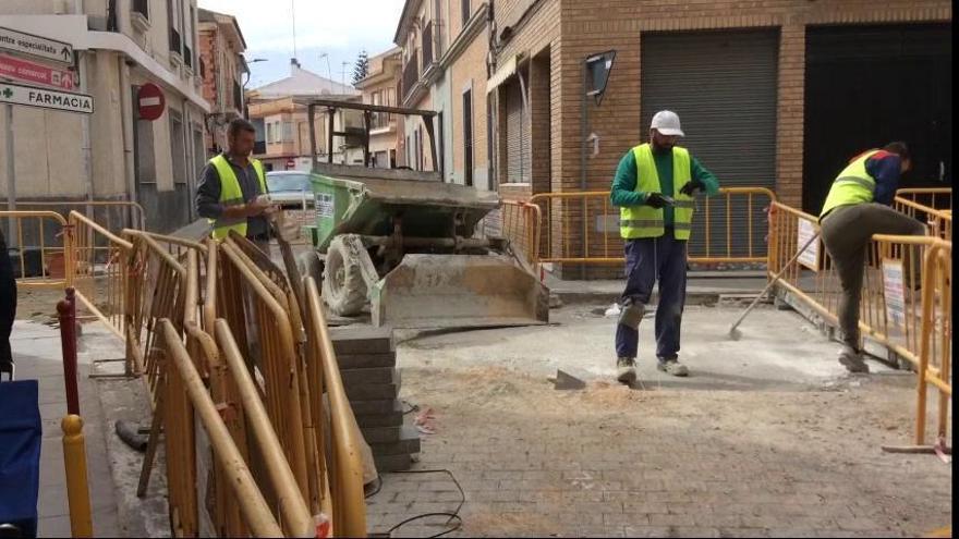 Obra en la calle Sant Patrons de Torrent