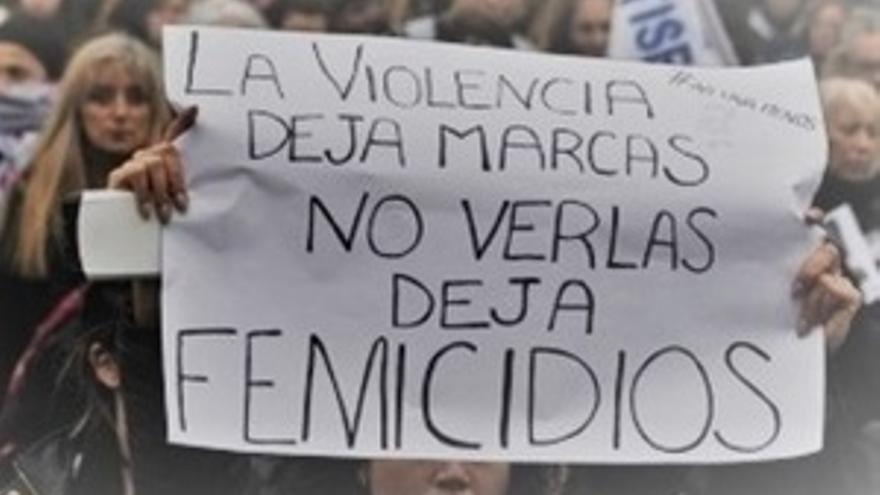 Pancarta contra la violencia machista.