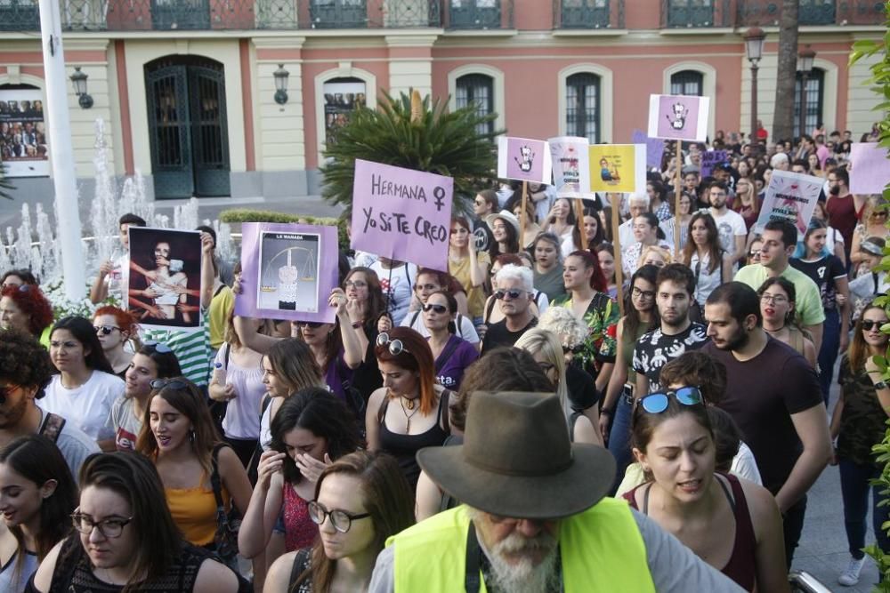 Protesta en Murcia contra la excarcelación de La Manada