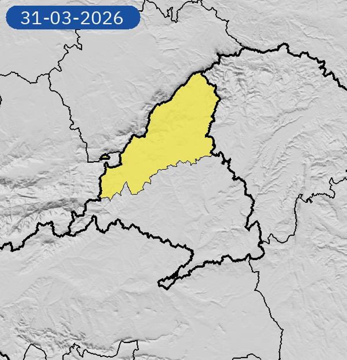 Aviso amarillo activado para Martes Santo en Madrid.