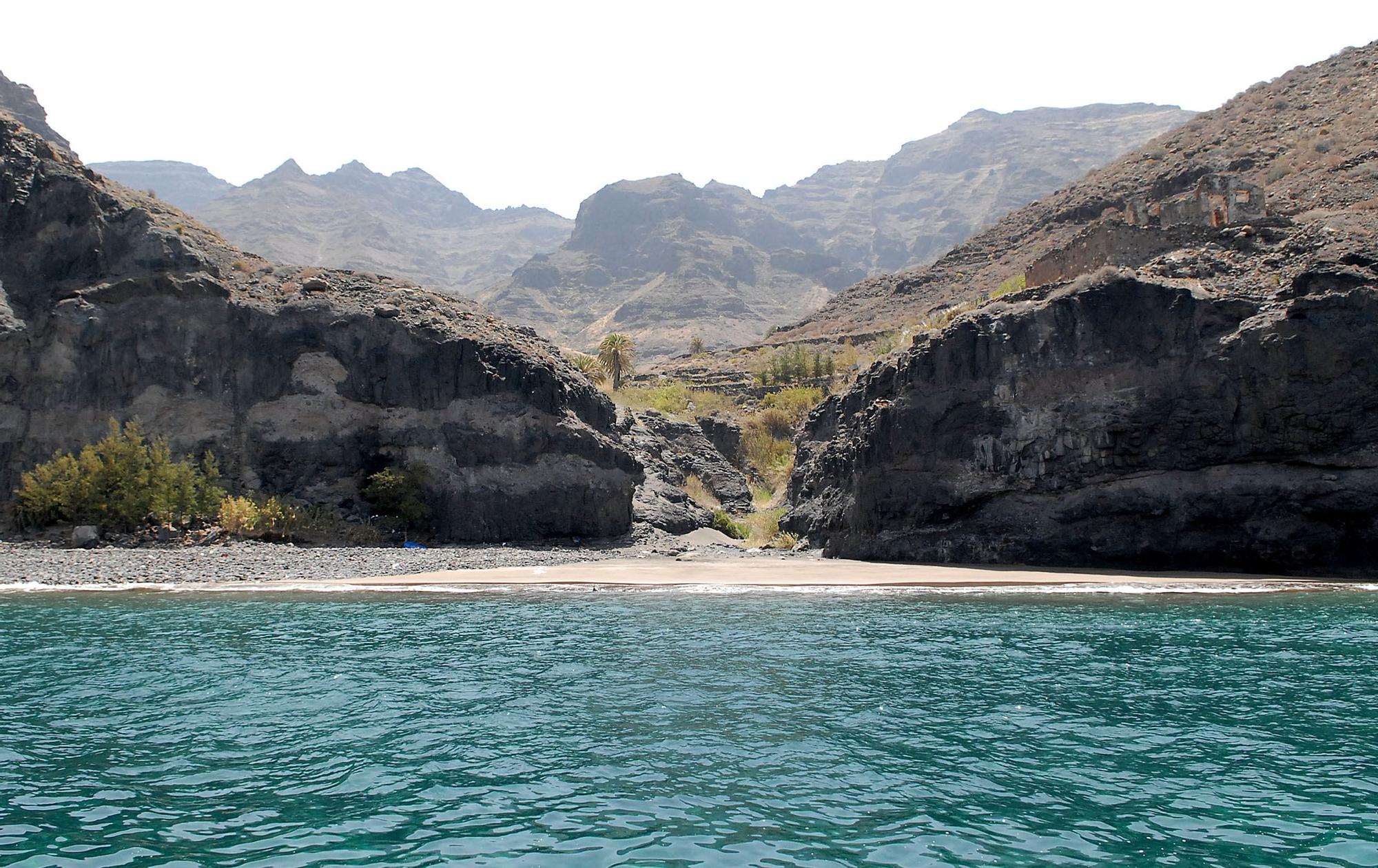 Vista de la playa de Guguy, en el municipio de La Aldea de San Nicolás