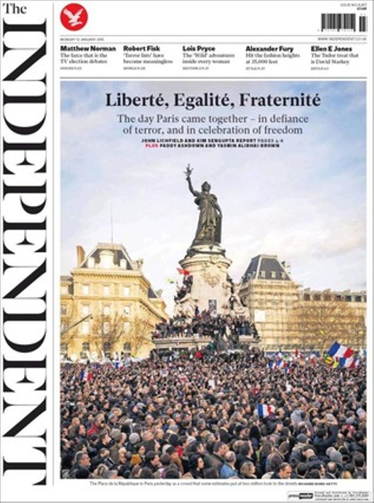 La portada de ’The Independent’.