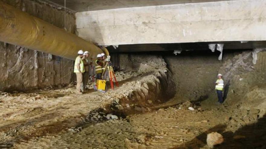 Imagen de archivo de las obras del túnel de la línea 1.