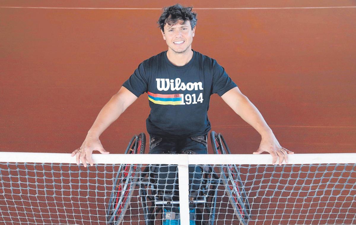 Cisco García, durante su entrenamiento en pista en el centro deportivo Open Arena.