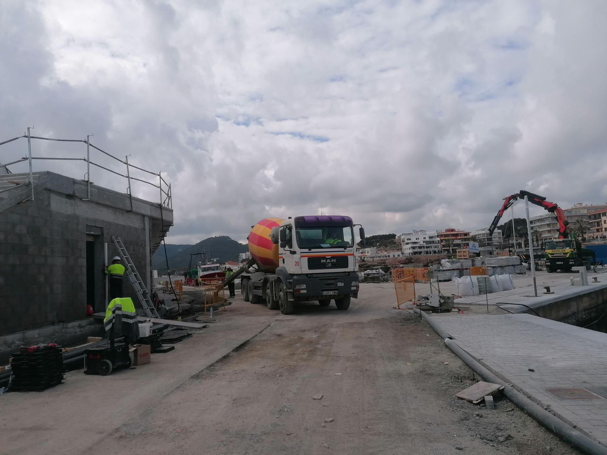 So schreiten die Umbauarbeiten am Hafen von Cala Ratjada voran