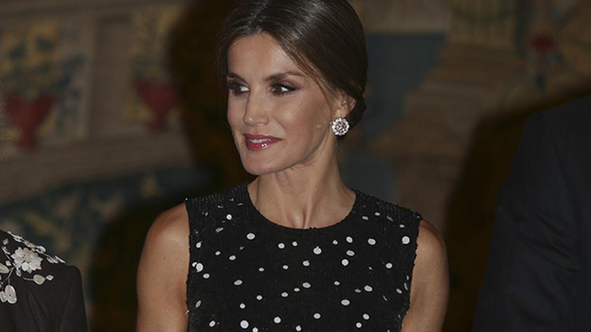 Letizia Ortiz durante una recepción en el Palacio Real de Madrid