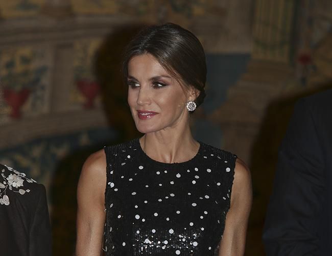 Letizia Ortiz durante una recepción en el Palacio Real de Madrid