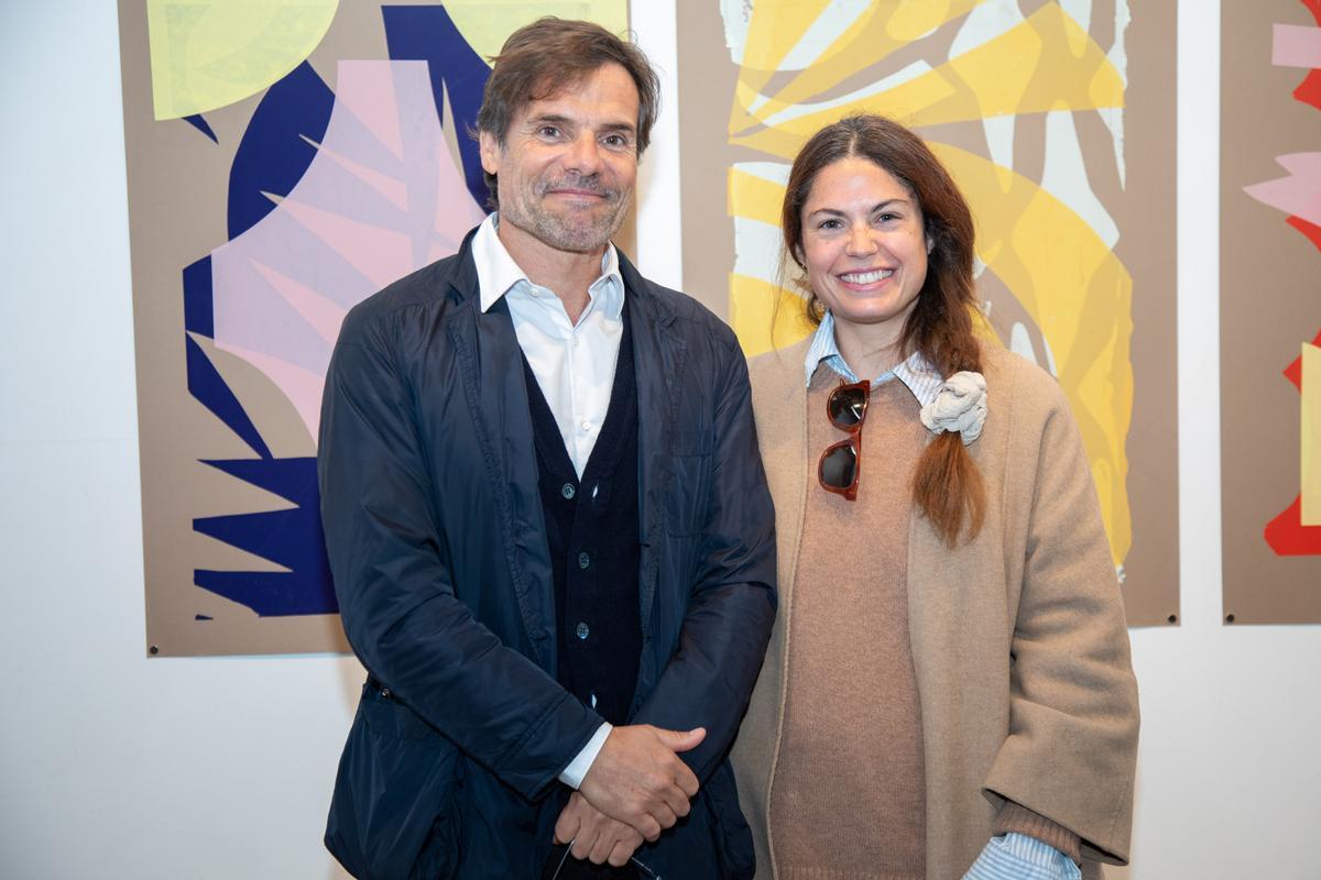 Frederic Pinya y la comisaria de la exposición, Cristina Anglada