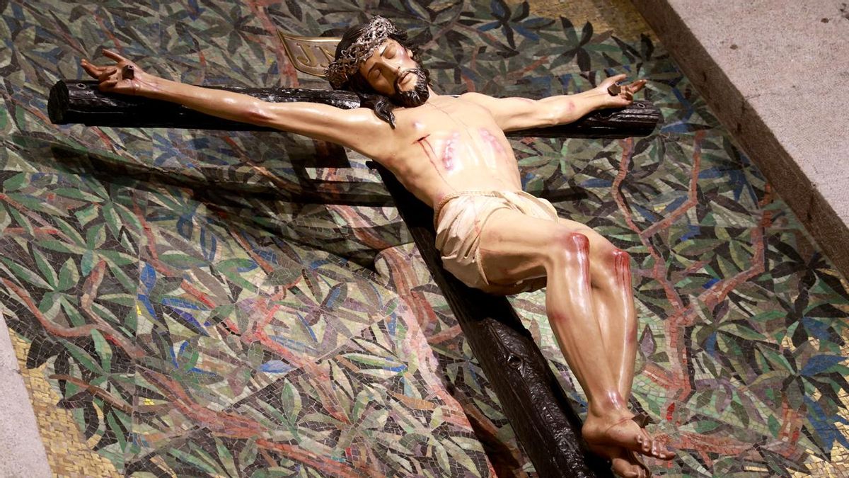 La talla, ayer en la concatedral de Santa María de Vigo