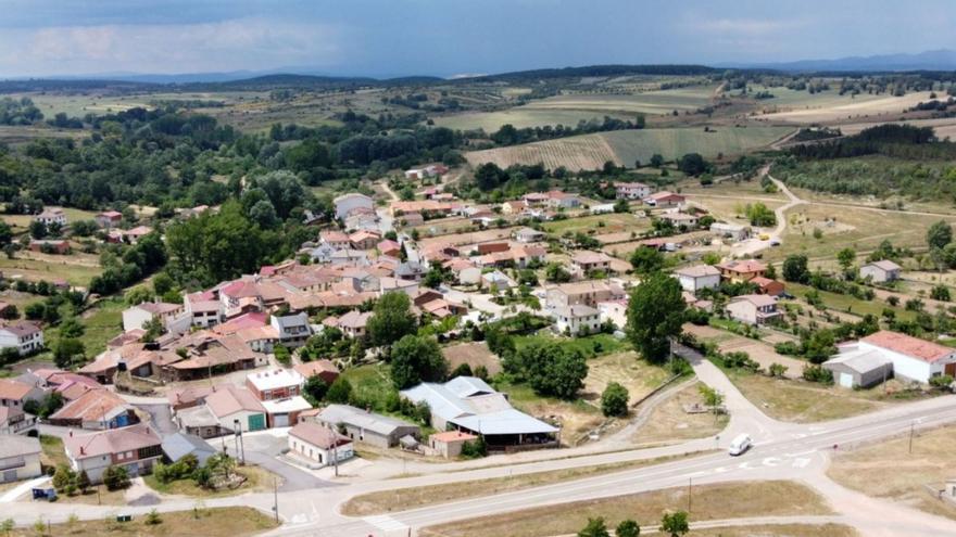 Vista aérea de San Juan del Rebollar. | Ch. S.