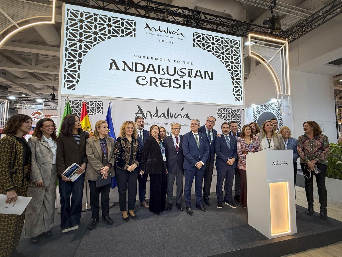 Delegación andaluza en la jornada inaugural de la Feria Internacional de Turismo de Berlín.