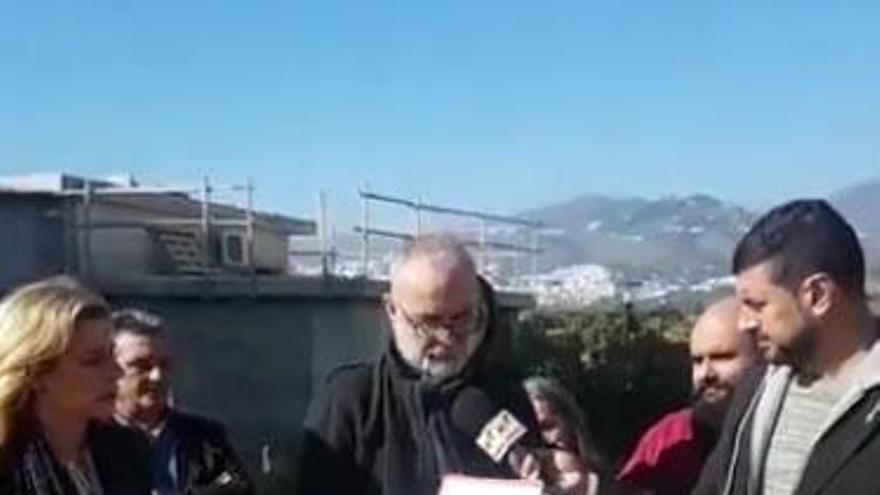 El edil José María Rivas durante la rueda de prensa.