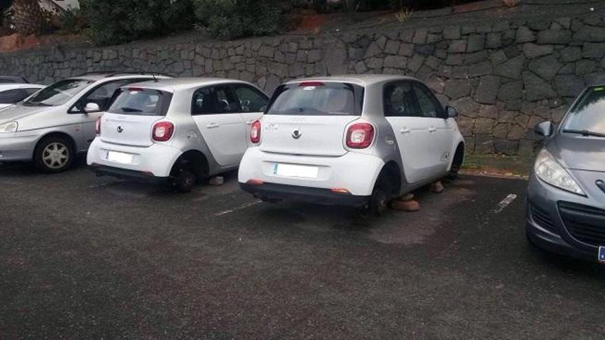 Denuncian el robo &quot;sistemático&quot; de ruedas y llantas de coches de alquiler en Playa Blanca