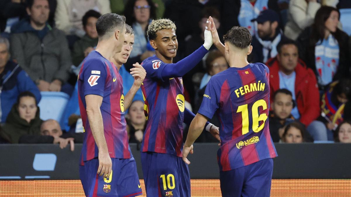 Lamine marcó ante el Celta