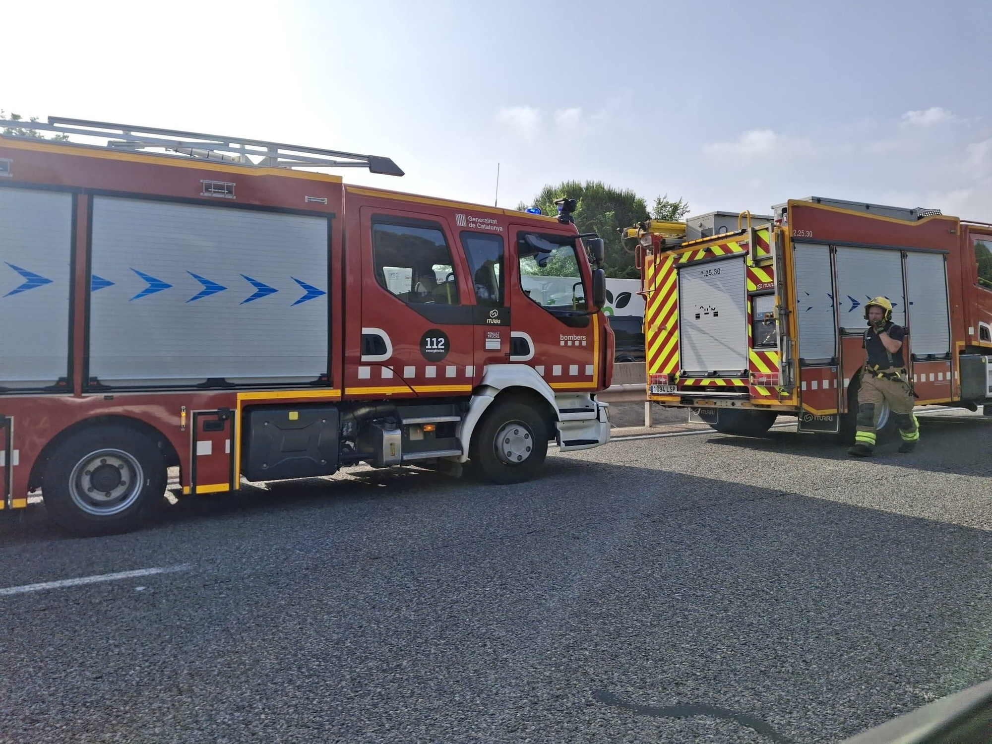 Imatges de l&#039;accident a l&#039;AP-7 a Sils