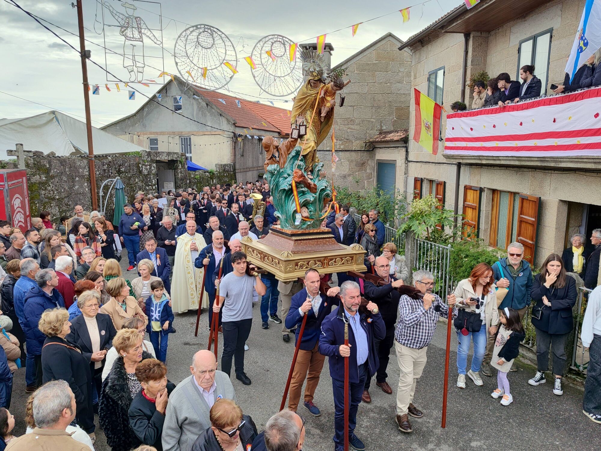 La Virgen del Carmen durante la procesión